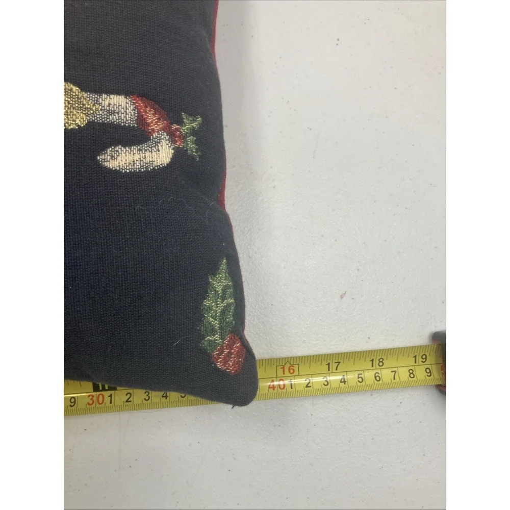 Vtg Old World Santa‎ Claus Father Christmas Tapestry Pillow 16 in x 15 in x 3 in
